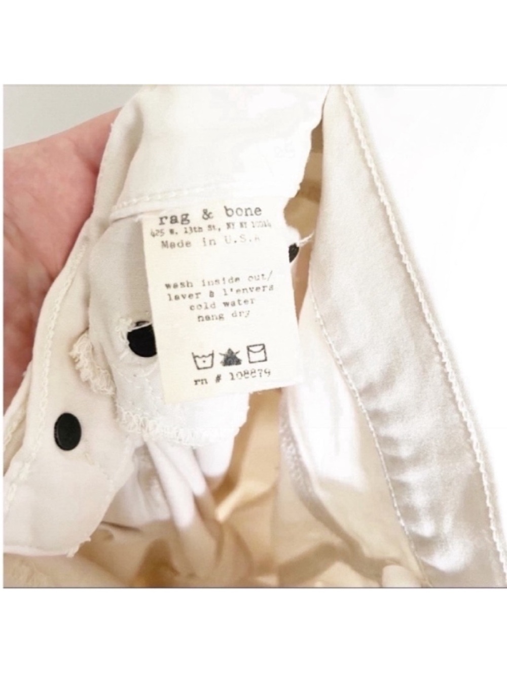 Rag & Bone The Legging pants winter white cream skinny - Picture 6 of 8